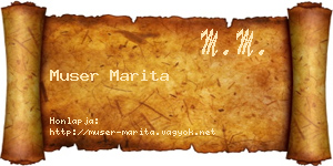 Muser Marita névjegykártya